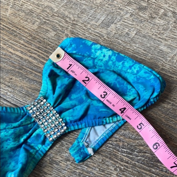 Blue & Teal Swimsuit Cheeky bottom Small - Picture 14 of 14